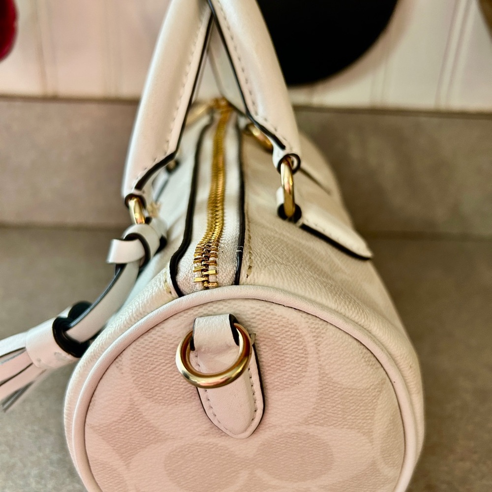 Coach Lacey satchel in White with Tassel Detail - Picture 7 of 8